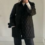 DKNY Jeans Vintage Y2K Quilted Barn Jacket Size P Black Photo 1