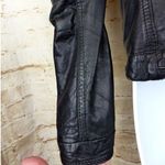 ZARA Moto Lamb Leather Jacket Women XS Black Cropped Multi Zipper Biker Rock VTG Photo 10