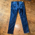 American Eagle distressed dark wash size 12 skinny jeans Photo 2