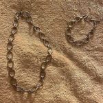 Brandy Melville Silver Chain Necklace And Bracelet SET  Photo 0