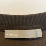 Vince  Velour Crewneck Pullover Sweatshirt in Chocolate Brown Size Medium Photo 3