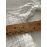 Natural Life  Cotton Gauze Shirt L/ XL White Raw Edge Off Shoulder Boho Coastal Photo 9