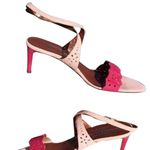 Donald Pliner Pink Light Fuchsia Couture Strappy Cut Outs Suede Shoe NWT $265 Size 10 Photo 2