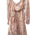 Vintage Jessica Simpson Women’s Sz XL Dress Floral Ruffled Boho Western Style Pink Photo 0