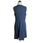 Loft Womens Dress Sz 12 Petite Blue Casual Preppy Minimalist Minimal Fall Autumn Photo 3