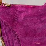 Ralph Lauren LAUREN FUCHSIA/MAGENTA SUEDE ADJUSTABLE CROSSBODY WITH FRINGE Photo 15