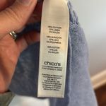 Chico's  Linen Blend Crochet Baby Blue Sweater Photo 2