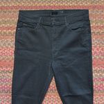 NWOT MOTHER DENIM BLACK STRETCH STUNNER ZIP ANKLE STEP FRAY JEANS Size 31 Photo 1