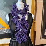Brand new hand crocheted beautiful purple Boa scarf Photo 2