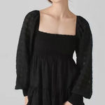 Urban Outfitters UO River Smocked Long Sleeve Mini Dress Photo 0