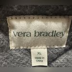 Vera Bradley  Grey Charcoal Floral Sherpa
Teddy Quarterzip Pullover size XL Photo 2