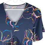 Avenue  Midi Dress Navy V-Neck 22/24 Tie Back Short Sleeves Photo 4