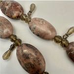 burgundy moss agate and smoky Quartz necklace Photo 6
