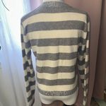 autumn cashmere  sweater gray and cream stripe  with sequins Photo 2