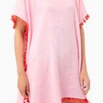 Tuckernuck Pomander Place Pink Katie Pom-Pom Caftan Swim Cover Up Size S/M Photo 0