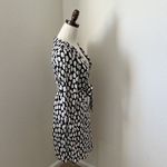 Diane Von Furstenberg  Wrap Dress Silk Geometric Black White Mini‎ Women Sz 4 DFW Photo 4