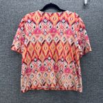 Chico's Womens Shirt Size Large or 2 Maximalist Eclectic Boho Summer Beach Travel Photo 3