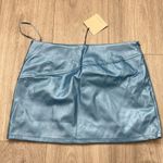 superdown NWT Blue Pearl Vegan Leather Mini Skirt Size Small Photo 2
