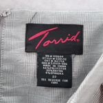 Torrid  Gray Pencil Ruffle Checker Belt Retro Casual Preppy Skirt Plus 22 Photo 5