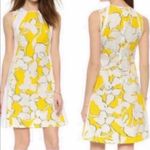 Diane Von Furstenberg  “Samantha” Yellow Floral Dress Size 8​ Photo 1