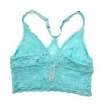 Victoria's Secret  Size‎ S Bralette Turquoise Lace Racerback Long Line Fairycore Photo 1