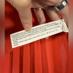 ZARA  VNeck Pleated Red Top Small Photo 5