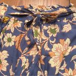 Anthropologie by  Leilani Paperbag Wide-Leg Pants in Blue Floral Size Small‎ Photo 10