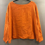 Bryn Walker  Burnt Orange linen Blouse large/ XL tunic boho classic chic Photo 0