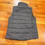 Women’s Medium Gray Full Zip Lined Puffer Vest Utility Winter Sleeveless Casual Photo 4