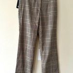 Valfre Check Print Elastic Waist Pants Size Small NWT Tan Photo 0