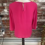 The Limited  Hot Pink Three Quarter Sleeve Light Weight Blouse Size S Photo 3