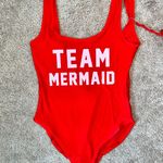 Kendall + Kylie NWT for OVS Red Team Mermaid One Piece Bathing Suit Photo 2
