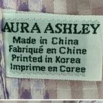 Laura Ashley Vintage 100% silk floral check square scarf pink purple 21 x 21" Photo 5