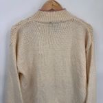 Vintage Rafferty Knitted by Hand Granny Sweater Womens L Cream Pink Romantic Size L Photo 6