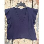 Rails  Miley Top in Admiral Blue, size Medium cropped ruffle sleeve Photo 1
