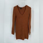 Something Navy  New‎ V-Neck Long Sleeve Sweater Dress Rust XS Photo 1