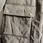 Orvis  Women’s Brown Snap Button Faux Fur Lined Cost Large Pockets Chore Quilted Photo 5