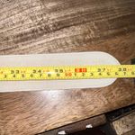 Womens White Leather Belt Size S Silver Oval Buckle Fashion Accent Photo 3