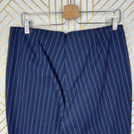 Rag and Bone  Simone‎ Snap Pant in Navy Blue Stripe Size US 14 Photo 7