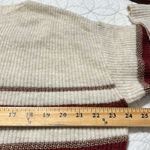 Retrelogy size medium women’s pullover hi low knit striped sweater gold accents Photo 5
