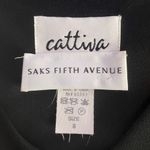 Saks 5th Avenue Vintage Cattiva x Saks Fifth Avenue V Neck Beaded Asymmetric Dress in Black Sz 8 Photo 2
