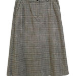 L.L.Bean Womens Lagenlook Cottagecore Plaid Houndstooth Midi Skirt Size 10 Photo 0