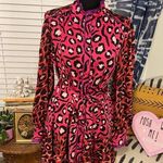 FATE. Women’s Multi Leopard Print Dress Button Down w/ Ruffle and Waist Tie M Photo 0
