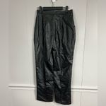 Princess Polly  Faux Leather Black Pants Straight Leg Size 4 Photo 5