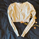 Brandy Melville  Light Blue V-Neck Crop Top Photo 1