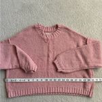 Billabong Shades Cotton Blend Crop Sweater in M (light pink, boxy/cropped fit) Photo 3