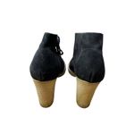 J.Crew  Black MacAlister Suede Block High Heel Ankle Boots Lace‎ Up Size 11 Photo 2