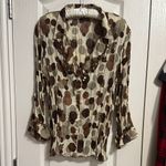 Jaipur 💖  Cream & Brown Polka Dot Y2K Beaded Blouse Photo 1