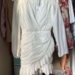 Showpo can i be your honey plunge balloon sleeve mini dress White Size 2 Photo 1