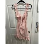 Blue Blush‎ Pretty in Pink Ruffle Shoulder Dress M Size 8 Photo 3
